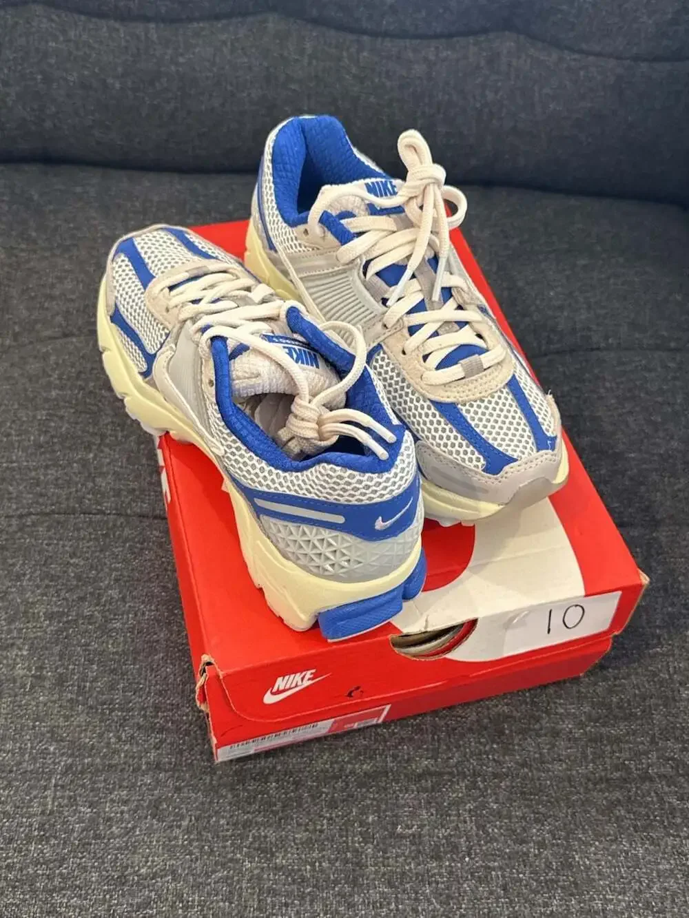 5.5W / 4.5Y - Nike Women's Zoom Vomero 5 Game Royal Pale Ivory Coconut Milk